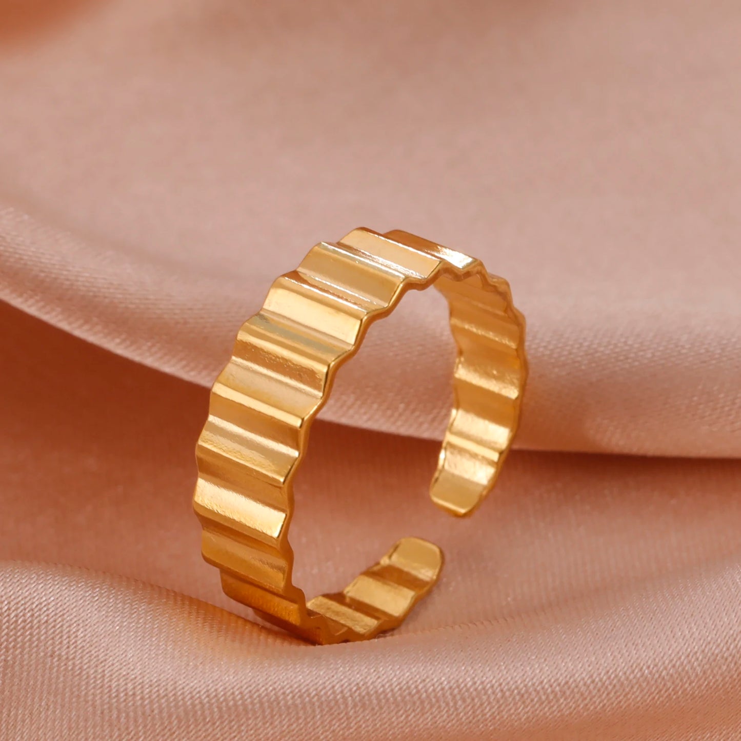 Skyrim Stainless Steel Women Rings Geometric Heart Aesthetic Adjustable Open Finger Ring Fashion Party Jewelry Gifts Wholesale